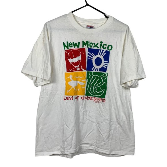 1997 Santa Fe Vintage T-Shirt Mens Size M White Single Stitch USA Made